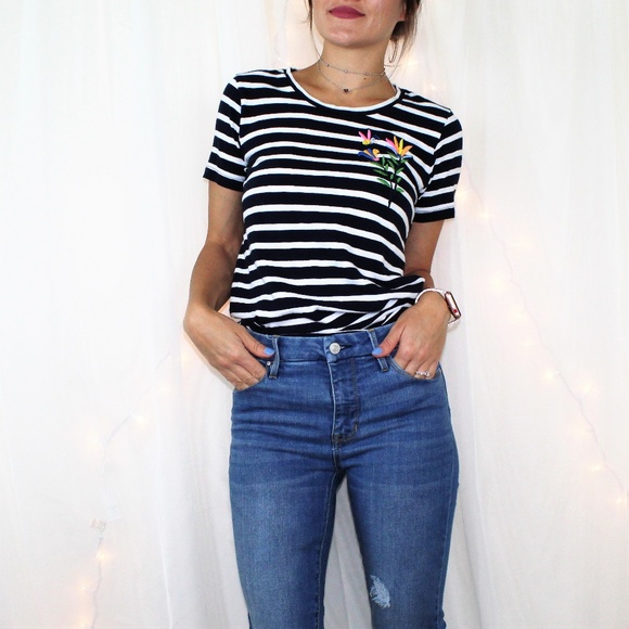 J. Crew Factory Tops - J.Crew Embroidered Bumble Collector T-shirt
